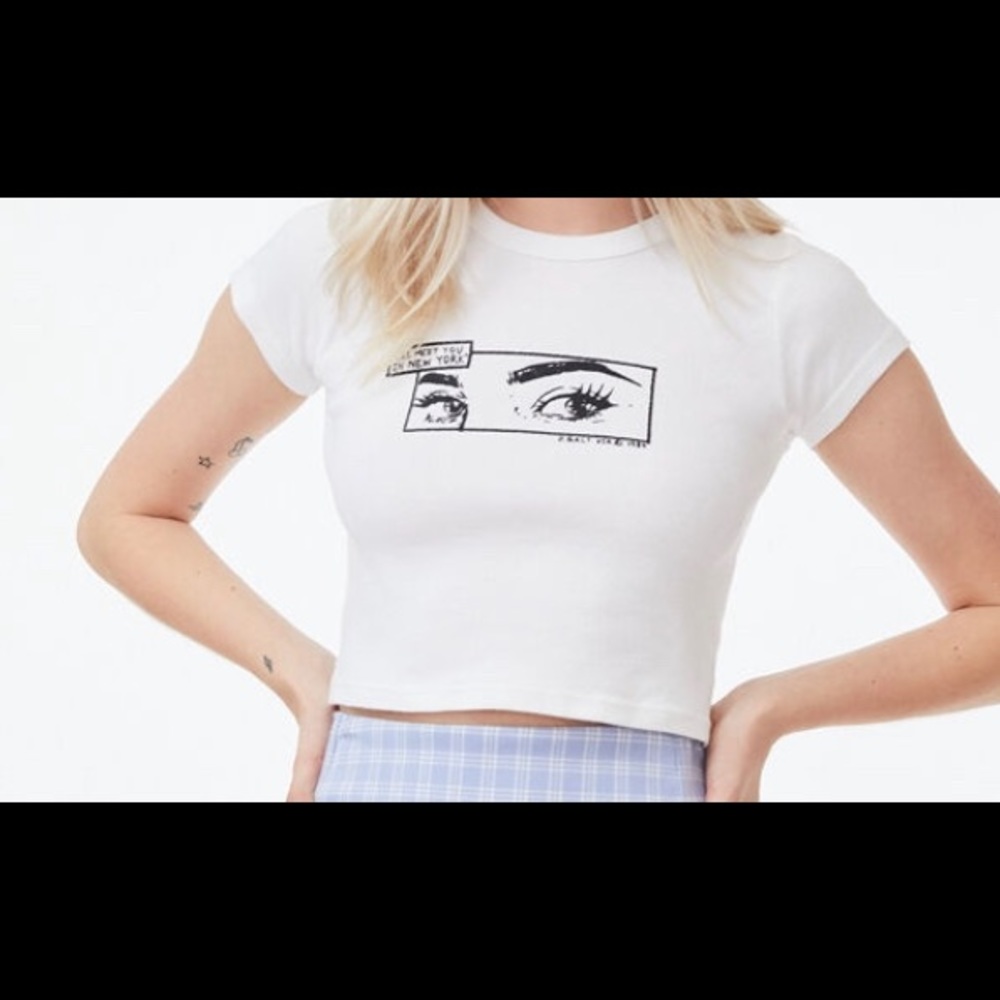 John Galt I’ll meet you in New York cropped top